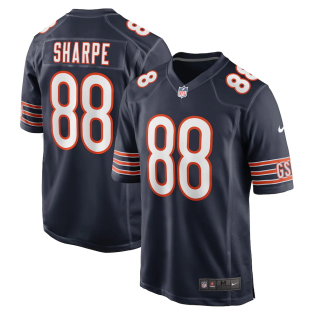 mens nike tajae sharpe navy chicago bears game player jersey